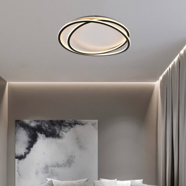 Inlight Πλαφονιέρα οροφής LED 76W 3CCT σε μαύρη απόχρωση D:50x12cm (42037-Black) - Image 2