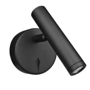 Inlight Φωτιστικό Τοίχου LED 3W, 3000K, Μαύρο D:2,5x11,2cm (43078-Black)