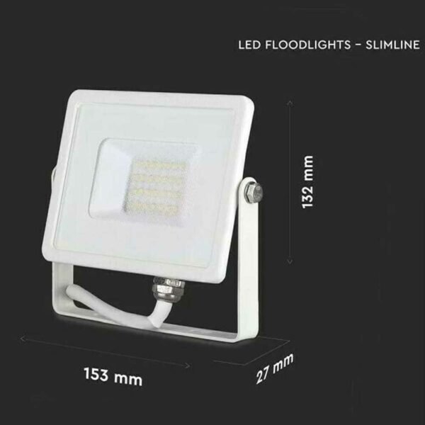Προβολέας LED 20W Samsung Chip 3000K-Θερμό Λευκό V-TAC 442 Λευκός - Image 3