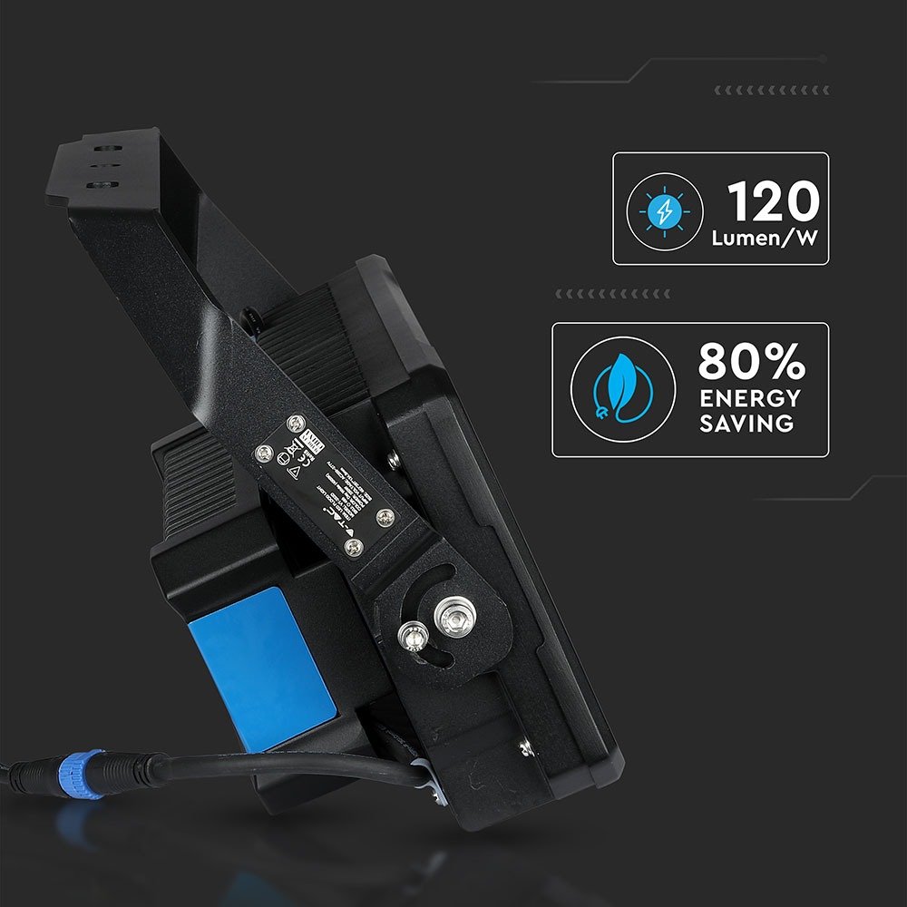 V-TAC 500 Προβολέας LED Samsung chip Meanwell driver 250W Ψυχρό λευκό 6000K Μαύρο σώμα Dimmable 120° - Image 5