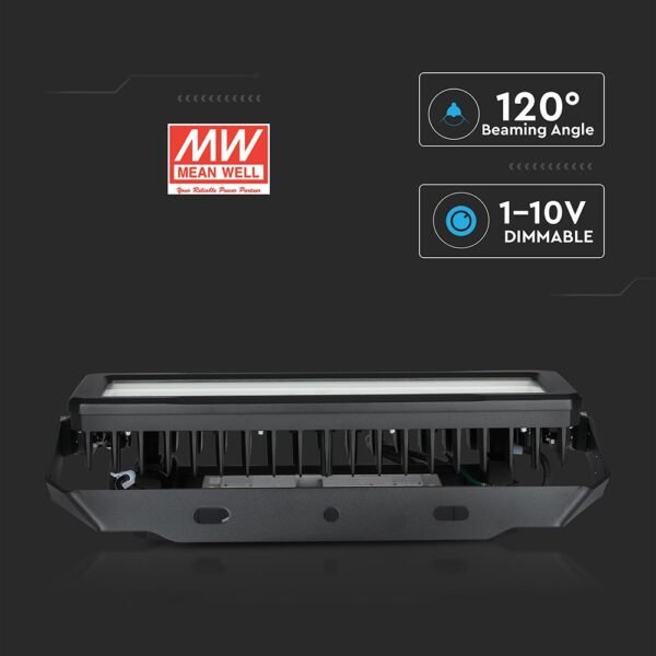 V-TAC 501 Προβολέας LED Samsung chip Meanwell driver 250W Ψυχρό λευκό 6000K Μαύρο σώμα Dimmable 60° - Image 7