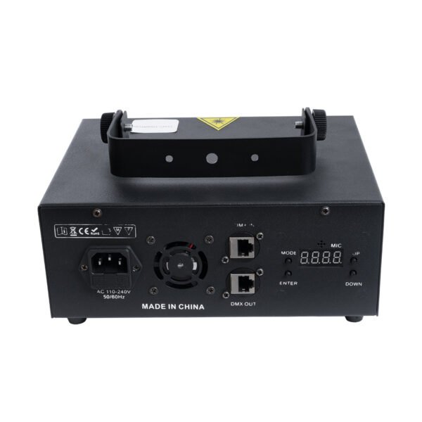 GloboStar® ARES 51127 Επαγγελματικό Laser Projector 30W 1000Mw 300mW RED/635nm - 100mW GREEN/532nm - 600mW BLUE/450nm - AC 220V-240V IP20 3in1 RGB DMX512 - Μ23.5 x Π18 x Υ10cm - 2 Χρόνια Εγγύηση - Image 4