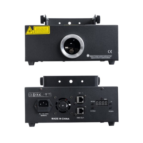 GloboStar® ARES 51127 Επαγγελματικό Laser Projector 30W 1000Mw 300mW RED/635nm - 100mW GREEN/532nm - 600mW BLUE/450nm - AC 220V-240V IP20 3in1 RGB DMX512 - Μ23.5 x Π18 x Υ10cm - 2 Χρόνια Εγγύηση - Image 6