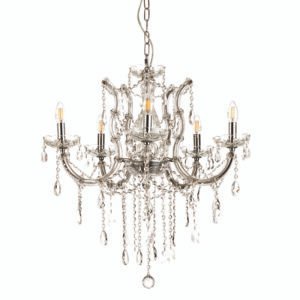 InLight Κρεμαστό φωτιστικό από χρώμιο μέταλλο γυαλί και κρύσταλλα (5244-6-Χρώμιο)