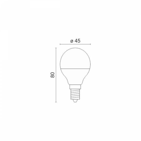 Spotlight 5721 Λάμπα LED για Ντουί E14 και Σχήμα G45 5W Φυσικό Λευκό 380lm - Image 3