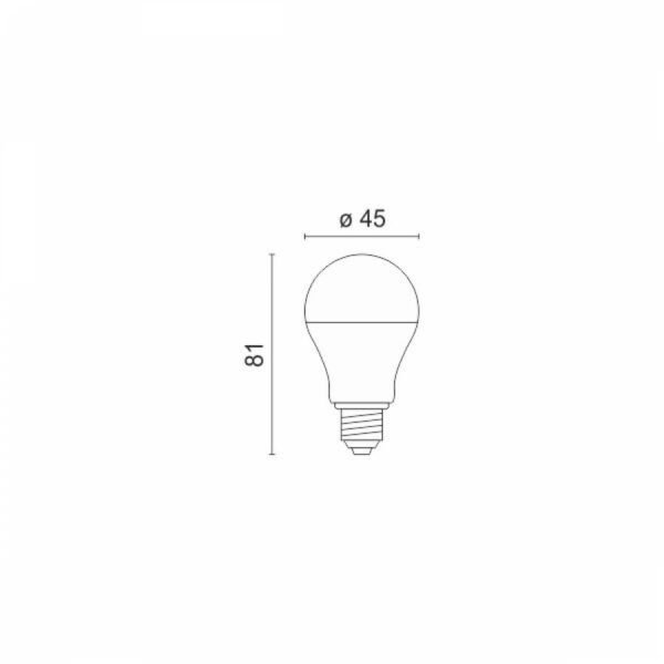 Spotlight 5397 Λάμπα LED για Ντουί E27 και Σχήμα G45 7W Θερμό Λευκό 550lm - Image 3