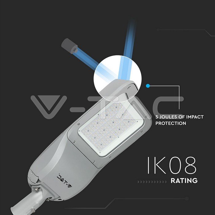 V-TAC 542 LED Φωτιστικό Δρόμου Class II SMD 120W SAMSUNG Chip High-Lumen Γκρι Φως Ημέρας - Image 18