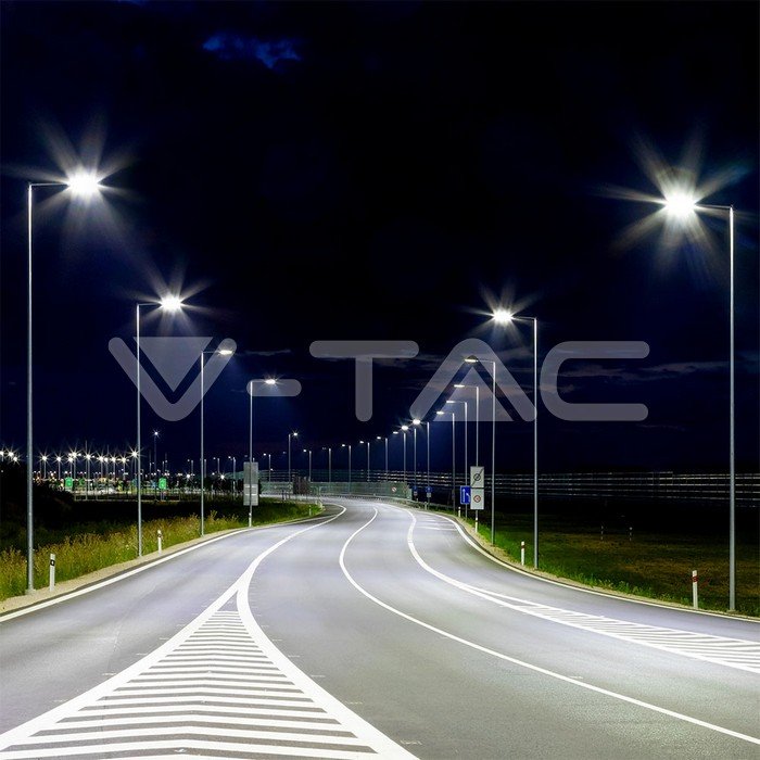 V-TAC 542 LED Φωτιστικό Δρόμου Class II SMD 120W SAMSUNG Chip High-Lumen Γκρι Φως Ημέρας - Image 21