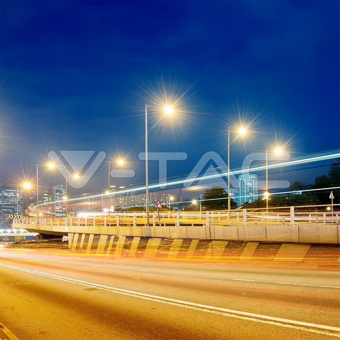 V-TAC 542 LED Φωτιστικό Δρόμου Class II SMD 120W SAMSUNG Chip High-Lumen Γκρι Φως Ημέρας - Image 22