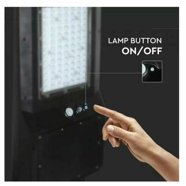 LED 40W 120lm/w Ηλιακό Φωτιστικό Δρόμου με Ανιχνευτή Κίνησης και Αισθητήρα Φωτός και Φυσικό Λευκό Φως 4000K σε Μαύρο Χρώμα IP65 5503 V-Tac - Image 11