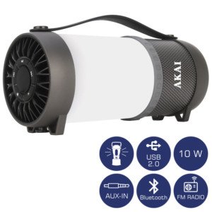 AKAI ABTS-40 ΦΟΡΗΤΟ ΗΧΕΙΟ BLUETOOTH ΦΑΝΑΡΙ LED – 10W