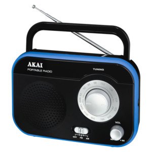 AKAI PR003A-410B ΜΑΥΡΟ ΦΟΡΗΤΟ ΡΑΔΙΟΦΩΝΟ 1W