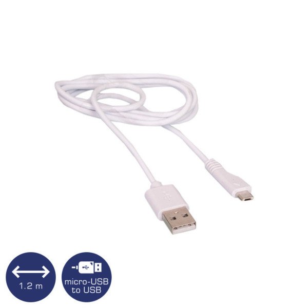 OSIO OTU-395 ΚΑΛΩΔΙΟ USB ΣΕ MICRO USB ΛΕΥΚΟ