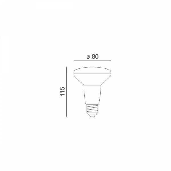 Spotlight 5532 Λάμπα LED για Ντουί E27 και Σχήμα R80 10W Θερμό Λευκό 900lm - Image 3