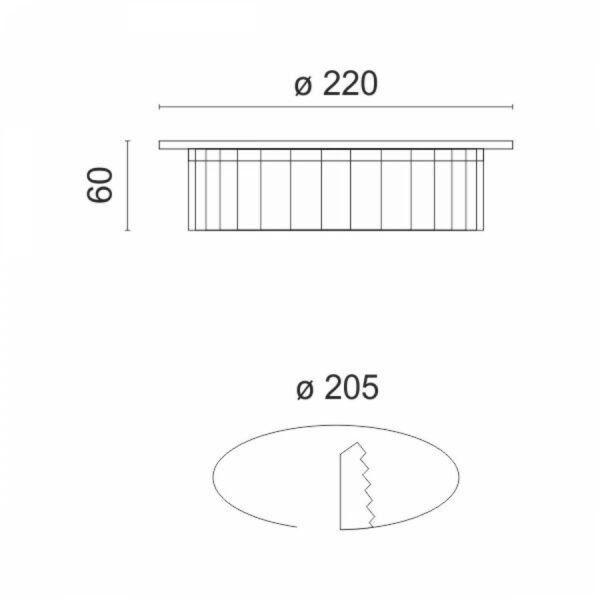Spotlight 5835 Στρογγυλό Χωνευτό LED Panel Ισχύος 30W με Θερμό Λευκό Φως - Image 2