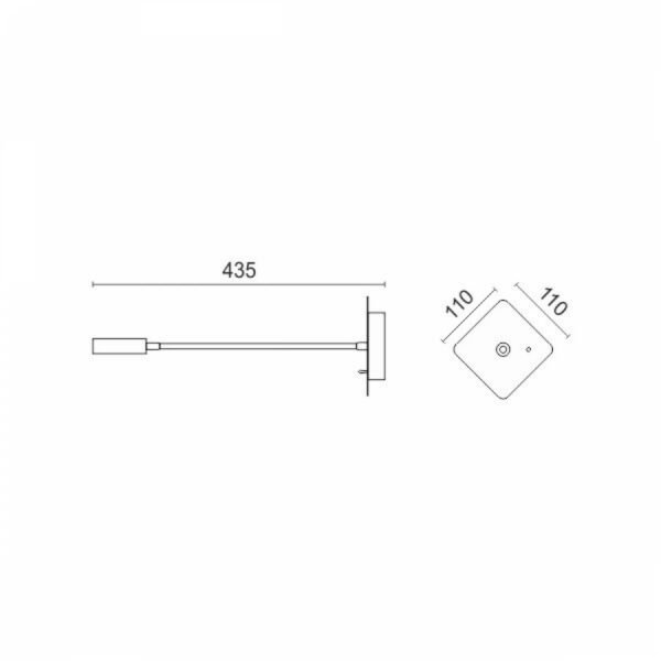 Spotlight 5894 Μονό Σποτ 3W με Ενσωματωμένο LED και Θερμό Φως σε Μαύρο Χρώμα - Image 2