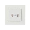 Πρίζα Data 2-πλή 2xRJ45 C6