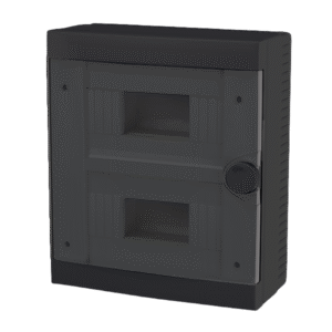 PLASTIC BOX FOR SURFACE MNT. 16 WAY (2X8), BLACK