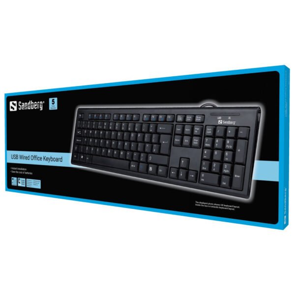 Sandberg USB Wired Office Keyboard ICE - Image 2