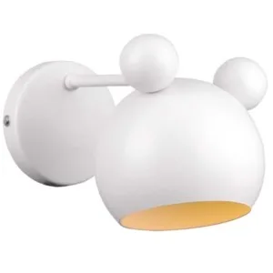Απλίκα Παιδική Mickey Μεταλλική Λευκή 955MICKEY1W-WH