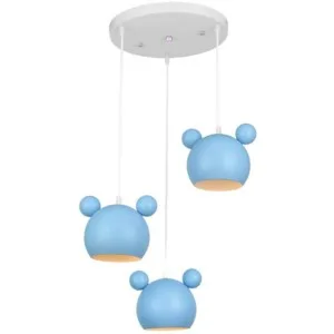 Φωτιστικό Παιδικό 3Φ Mickey Μεταλλικό Μπλε 955MICKEY3/B