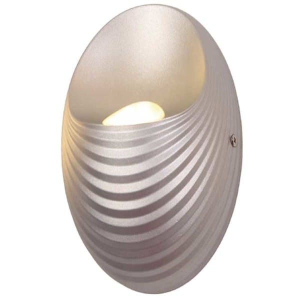 Απλίκα LED 5W Shell Πλαστική Ασημί Χρώμα 955SHELL1W/SL