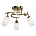 Φωτιστικό 3Φ Adel Αντικέ Μεταλλικό με Γυαλί Classic 955Adel3/AB