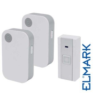 Ασύρματο Κουδούνι 5023/2 Διπλό με Μπαταρίες ELMARK με 36 Μελωδίες και Οπτικό Σήμα