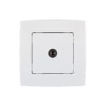 Πρίζα Τηλεόρασης Μονή CITY Μεταλλικό Λευκό