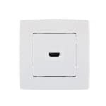 Πρίζα HDMI Μονή CITY Μεταλλικό Λευκό