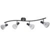 Απλίκα/Spot EDDY Μεταλλική Μαύρη 4XE14 955EDDY4/BL ELMARK