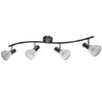 Απλίκα/Spot EDDY Μεταλλική Μαύρη 4XE14 955EDDY4/BL ELMARK
