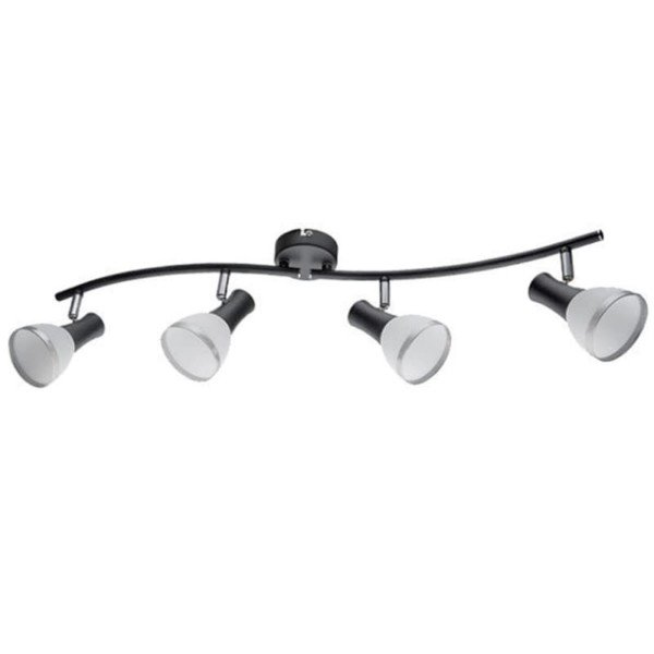 Απλίκα/Spot EDDY Μεταλλική Μαύρη 4XE14 955EDDY4/BL ELMARK