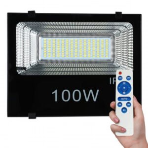 Ηλιακός Προβολέας Led 100W SMD Ψυχρό Λευκό Με Τηλεχειριστήριο Spotlight 6434