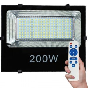 Ηλιακός Προβολέας Led 200W SMD Ψυχρό Λευκό Με Τηλεχειριστήριο Spotlight 6435