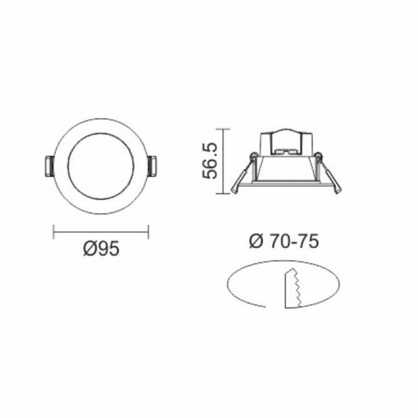 Smart WiFi Panel/Spot Χωνευτό Φωτιστικό Οροφής 7W 630lms RGB 3000K-6000K CCT IP44 Λευκό 6510 Spotlight - Image 4