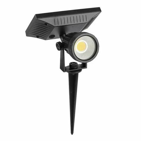 LED Στεγανό Καρφωτό Ηλιακό Φωτιστικό 2W IP65 με Θερμό Λευκό Φως σε Μαύρο Χρώμα 6660 V-Tac