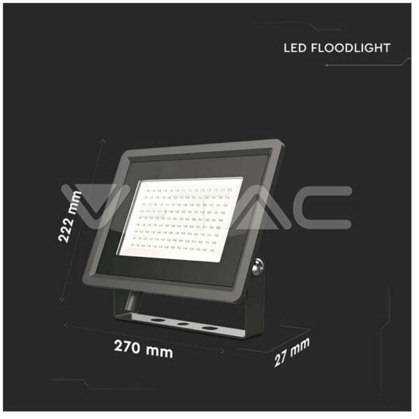 Στεγανός Προβολέας LED 100W Ψυχρό Λευκό 6400K 8700lms IP65 6723 V-TAC - Image 3