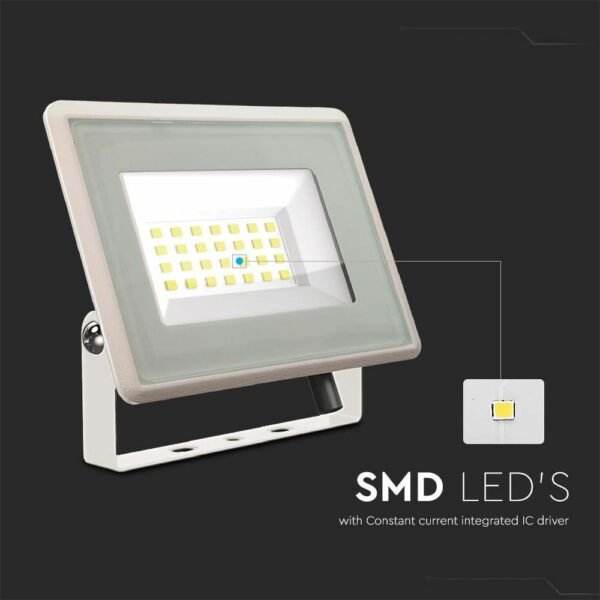 V-TAC 6742 Προβολέας LED F-Class 20W ψυχρό λευκό 6500K λευκό σώμα - Image 6
