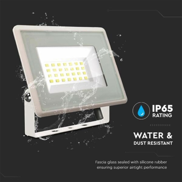 V-TAC 6742 Προβολέας LED F-Class 20W ψυχρό λευκό 6500K λευκό σώμα - Image 9