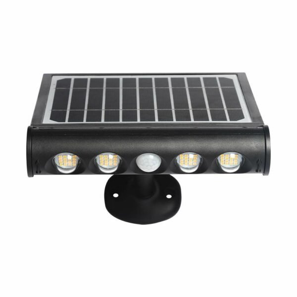 V-TAC 6850 LED ηλιακό φωτιστικό επιτοίχιο 8W ψυχρό λευκό 6000K μαύρο σώμα με ανιχνευτή - Image 2