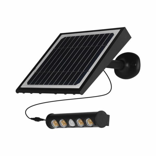 V-TAC 6850 LED ηλιακό φωτιστικό επιτοίχιο 8W ψυχρό λευκό 6000K μαύρο σώμα με ανιχνευτή - Image 3