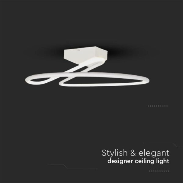 V-TAC 6998 LED φωτιστικό οροφής Designer 24W 4000Κ φυσικό λευκό με λευκό σώμα - Image 5