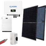 HYBR. SOLAR SYSTEM 3P/15KW 430W PANELS WITH BATT.