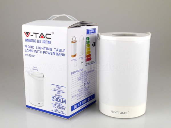 Πορτατίφ LED 6W USB Επαναφορτιζόμενο Λευκό V-TAC 7050 - Image 2