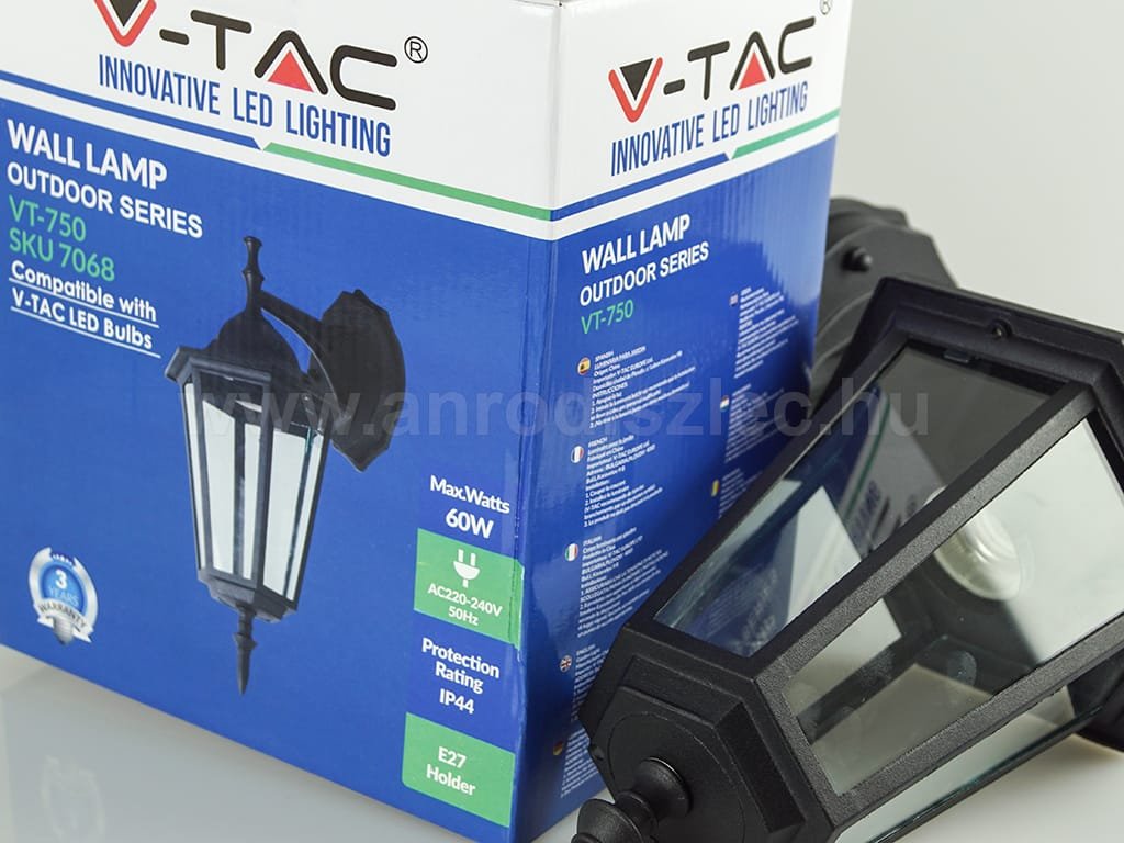 Φωτιστικό Απλίκα Αλουμινίου IP44 Μαύρο Ε27 V-TAC 7068 - Image 5
