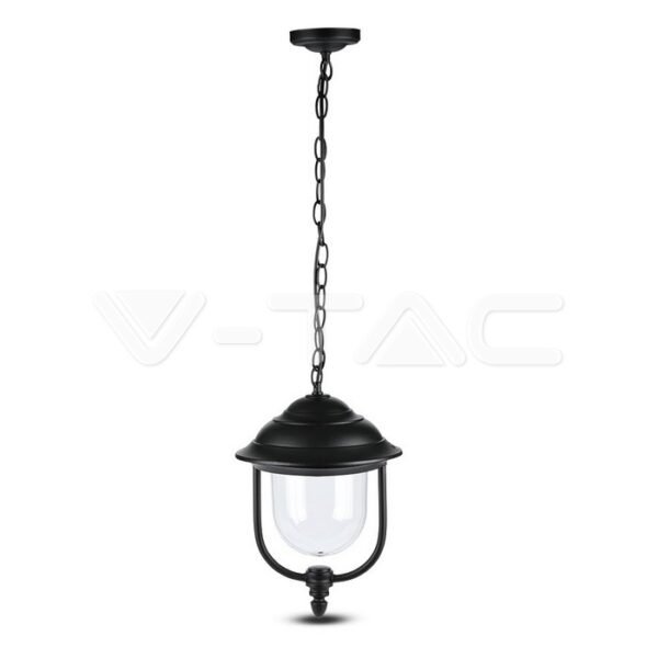 V-TAC 7529 Κρεμαστό Φαναράκι Βεράντας Κήπου με ντουί Ε27 Μαύρο IP44 - Image 2