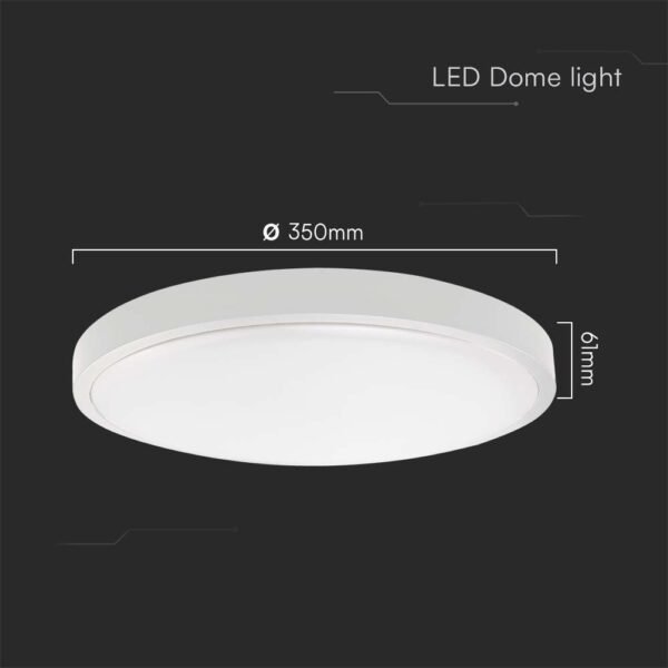 V-TAC 76211 PRO στρογγυλό Samsung Chip LED φως 36W 100LM/W λευκό χρώμα ⌀350mm 3000K IP44 - Image 5