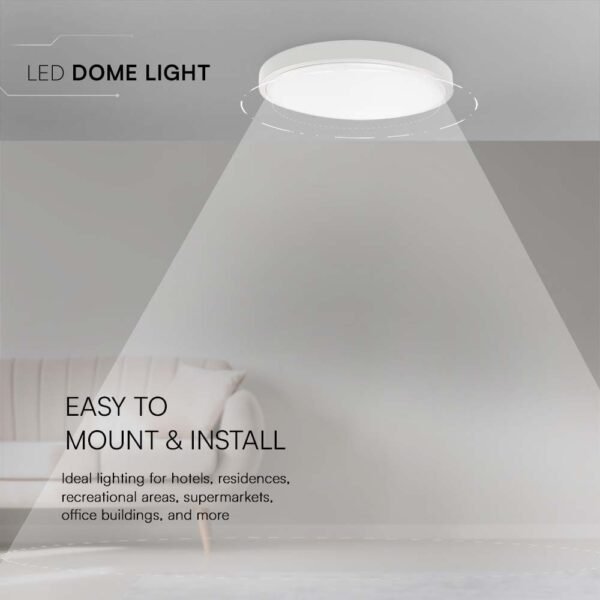 V-TAC 76211 PRO στρογγυλό Samsung Chip LED φως 36W 100LM/W λευκό χρώμα ⌀350mm 3000K IP44 - Image 8