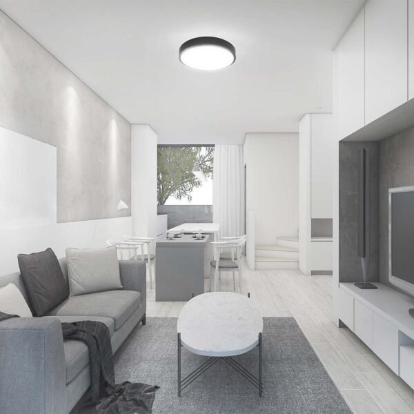 V-TAC 76371 Φωτιστικό LED Οροφής 24W 230V 2500lm 360° IP44 Ø295×60 Στρογγυλό Φυσικό Λευκό Μαύρο Σώμα - Image 2